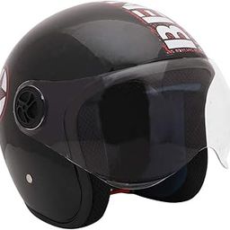 Sage Square Two Wheeler ISI Marked Guardian Cruiser Open face Helmet for Unisex Adult (Small - S, Black Gloosy), ABS-16