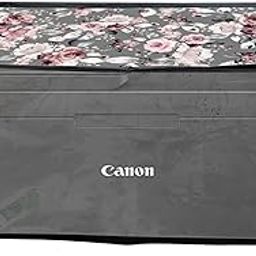 HomeStore-YEP Printer Cover for Canon Pixma E4270 / E4570 All-in-One Ink Efficient Printer with Zipper for Dust Protection Pink FLowers-17
