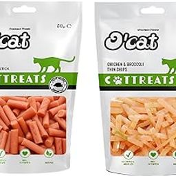 Pets Empire O'Cat Chicken & Broccoli Thin Chips with Tuna Mini Stick Snacks | Healthy Cat Treats and Snack Bites Granule for Training & Feeding, Snacks for Cats and Kittens (Non-Veg) (50g X 2pcs)-image-42