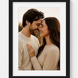 Personalized Photo Frame – A4 Size Black Wooden Custom Frame with Your Picture | Anniversary, Wedding, Birthday Gift for Couples | Customized Print Included-image-74