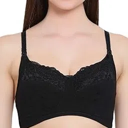clovia Women's Cotton Padded Wire Free Non-Wired T Shirt Bra-picture-31