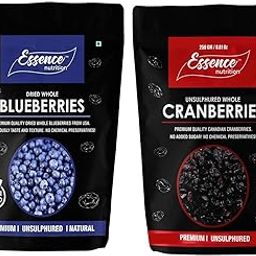 Essence Nutrition Cranberry & Blueberry Combo (450 Grams) - Gluten Free, Unsulphured Imported Berry - Blueberry & Cranberry Dry Fruit Without Sugar-image-4