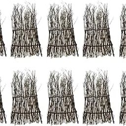 UJEAVETTE 10 Pieces Garden Fence Screen Divider Border Bamboo Slat Reed Brushwood 30cm-image-73