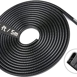 LandVK Heavy Duty Car Door Edge Protector Guard U Shape, Anti-Scratch, Anti-Collison, Rubber, Black, 5m, Pack of 1-18