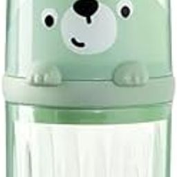 DCELLA Cute Stylish Panda Portable Plastic Toothbrush Storage Box Holder with Cup (Green, Pack of 1)-18