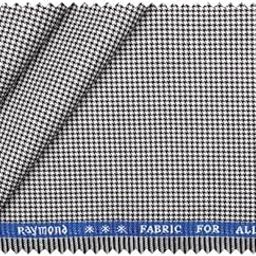 Poly Viscose Fabric Shirt (Unstitched, 1.7Meters) (Black White)-image-88