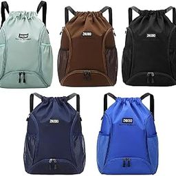 Drawstring Basketball Backpack Bag Basketball Carrying for Travel Basketball Light Green-image-91