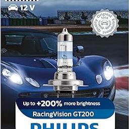Philips automotive lighting Halogen 573130 Racingvision Gt200 H7 Car Headlight Bulb +200%, Single Blister, Yellow-22
