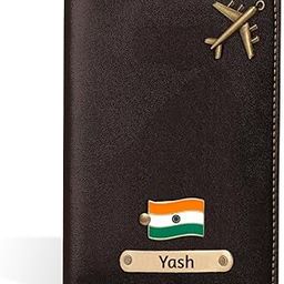 Personalised Name & Charm Leather Passport Cover Holder for Men & Women Black Customised Passport Holder for Gift - Birthday Gift-15