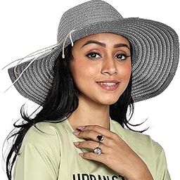 Women Long Brim Thread Knot Beach and Summer Sun Hat caps for Women & Girls-image-29