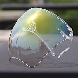 Steelbird Polycarbonate Goggle-Style Anti-Scratch Coated with 180° Safety Coverage Clear Face Shield for Men, Women and Kids (Chrome Gold, Pack of 2)-16