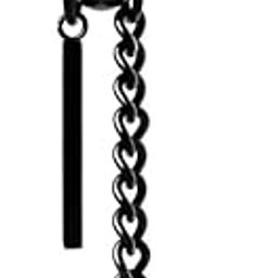 CHAIN AND BAR HUGGIE HOOP BLACK - Pure Titanium Steel Ear Hoop Earrings for Men & Boys-image-16