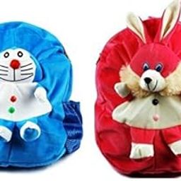 Blue Tree Doraemon and Rabbit Cartoon Plush Soft School Bag for Kids (Blue and Pink, 3 to 5 Years,Pack of 2)-image-38