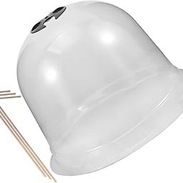 VINTORKY Plant Humidity Dome for Plastic Planter Cover Ventilation Reusable Garden Dome for Vegetable Gardening and Plant Protection-image-91