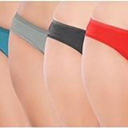 Women's Bikini Panties, Pack of 5, Multicolor - Pink, Teal, Grey, Black, Red-image-21