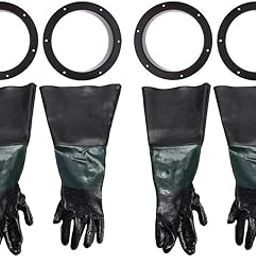 STYLEHEAVEN 2 Pair of 60cm Heavy Duty Gloves with 4 Glove Holders for Sand Blast Cabinet|Home & Garden|Tools|Air Tools|Sandblasters-image-32