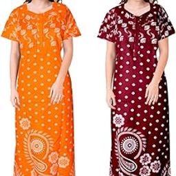 Women Printed Cotton NightyCOMBONT2575 L Multicolour-image-13
