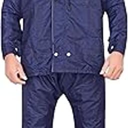 RIMZIM Rain Coat for Mens & Women's Waterproof Reversible Double Layer with Hood Set of Top and Bottom Packed in a Storage Bag 2 Way (Both side) Wearable-image-83