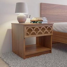 NEUDOT Sydney BST | Engineered Wood | Bedside End Table with 1 Drawer Storage | Night Stand for Bedroom Living Room Home | Premium Craftmanship | Leon Teak Finish | DIY(Do-It-Yourself)-image-57