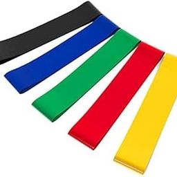 Resistance Loop Exercise Bands, Set of 5, Multi-Colour, for Workout, Yoga, Stretching, Home Gym Training-image-94