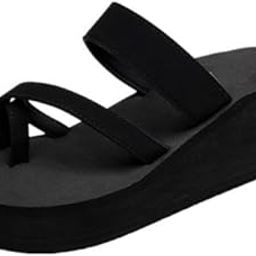 Fashion Flip Flops Beach Wedges Heel Slippers Summer Sandals-54