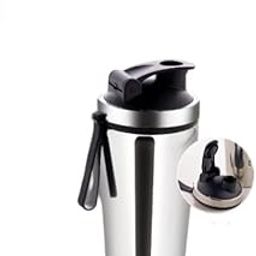 Sarjak Stainless Steel Gym Shaker Bottle, 1000ml, Leakproof with Flip Top Cup, Steel Ball Mixer (Pack of 1)-image-13