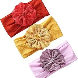 BAKEFY - 3 Baby Headbands Knotted Baby Headband Baby Top Knot, Baby Turban, Girls Headwrap Knot Headband Toddler Headband On Place Rabbit Ears Knit Head Wraps-11