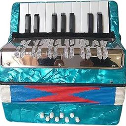 17 Keys 8 Bass Piano Accordion Educational for Music Lovers Amateur Beginner Light Blue | Educational | Music & Art-image-33