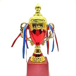 JASBIR TROPHIES Gold Cup Award Trophy for Winners,Award Ceremony and Appreciation Gift Height 25 CM Base Size 7 x 7 CM (MEDIAM)-image-26