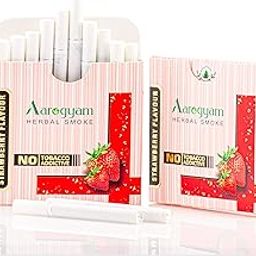 Aarogyam Herbals 100% Tobacco & Nicotine Free Flavoured Cigarette - (10 Sticks in Each Packet) (STRAWBERRY FLAVOUR, 2 Packets)-image-41