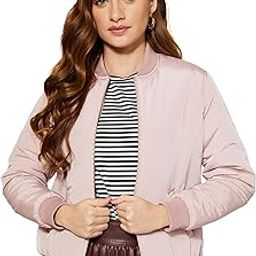 Women's Polyester Regular Fit Lightly Paded Bomber Jacket With Side Pocket (Winter Jackets)-picture-40