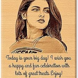 GFTBX Wooden Customized Engraved Photo Frame With Text - Best Birthday Gift For Your Loved Ones (6X4 Inches, Brown), Wall Mount, Rectangular-9