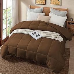 AYANSHI BEDDING Quilt for All Season 150 GSM Comforter Duvet/Ac Blanket Double Bed Soft Microfiber Lightweight (90" X 100" Inches) - Double Bed Comforter - Chocolate Brown Color-image-47