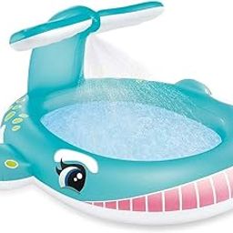 KAOMOJI Summer Special Whale Spray Inflatable Swimming Pool Kids-Friendly Baby Bath Tub Fun Water Play for Children Durable & Safe PVC Material Easy Setup for Backyard Fun (Blue,1pcs)-2
