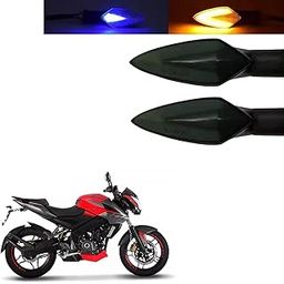 Vagary Blue Yellow Turn Signal Side Indicator Light Universal Front Rear Lamp Set 2 for Bajaj Pulsar NS 200-31