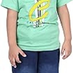 Kidzo Typographic Printed Solid T-Shirt for Girls | Light Green | 5-6 Years | KIDS13680-image-40