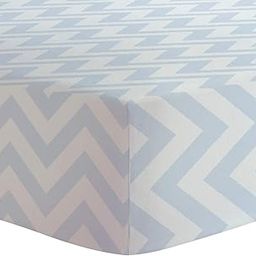 Kushies Changing Pad Cover for 1" pad, 100% Breathable Cotton, Made in Canada, Blue Chevron-image-62