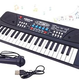 Toyshine 37 Key Piano Keyboard Toy for Kids DC Power Option + Recording + Microphone- New-image-7
