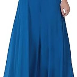 for Women's Flowy Solid Palazzo Pants, Wide-Leg Chiffon Stylish-69