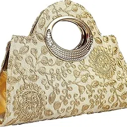 fancy walas Women's Clutch (FW264_Gold)-picture-33
