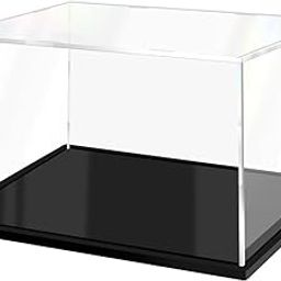 EXPORTIQ Acrylic Display Case for Collectibles Assemble Clear Acrylic Boxes for Display Thickened Glass Case for Lego Figures Doll Hobby Toys (10x6x6 inch; 25x15x15 cm)-32