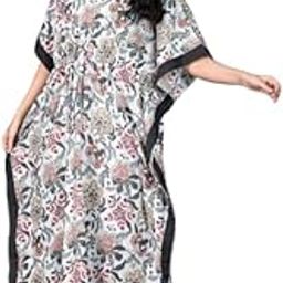 ShrI Ganesh Impex Maxi Kaftan for Women, Pure Cotton Nighty, Loungewear Kaftan | Hand Block Printed Women Nighty | Free Size DESINGER LONG KAFTAN-image-14