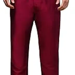 white heart Mens Viscose Blend Salwar Pyjama Pant | Elasticated Waistband with Inner Drawstring, Button Closure, Side Pockets| Regular Fit Ethnic Wear Churidar Pajama (Burgundy; S)-picture-22