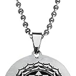 Sacred Geometry Sri Yantra Mandala Pendant Necklace Silver Stainless Steel Chain For Men And Women SPn2022491-image-55