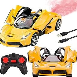 SUPER TOY Open Door Remote Control Car for Boys 3-14 Years High Speed Sports RC Car Spray Booster Rechargeable Toy for Kids with Charging Cable Birthday Gift-image-33