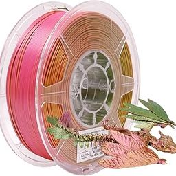 eSUN Silk Mystic PLA Filament 1.75mm, Tricolor, 1KG Spool (2.2 LBS), Dimensional Accuracy +/- 0.05mm, Silk Gold Red Green-1