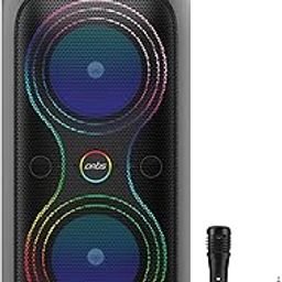 Artis MS309 Wireless Bluetooth Party Speaker with with RGB Glow Lights, Bluetooth Connectivity, USB Input, FM Radio, TF Card Reader, Aux Port, & Wired mic (30W RMS)-26