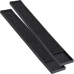 BURRDOFF New Premium Rubber Bar Mat 60x8 cm (Set of 2), Service Mat, Countertop Mat,Barber Service Mat, Spill Mat, Rubber Mat,Black-image-93