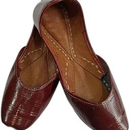 Fancy Punjabi Jutti Women's Pure Leather Juttis (Light Maroon-image-64