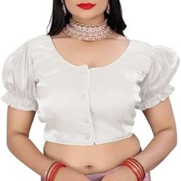 Designer Women Readymade Blouse Alterable from 34 to 38 Material Jimmy CHO Pattern Sleeve Puff Sleeve-image-38